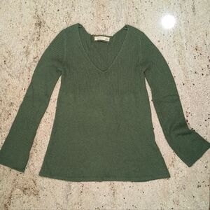 Old Navy Green Peplum Sweater Mid 2000's